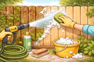 schutting schoonmaken, schutting