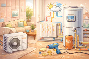 warmtepomp zonder vloerverwarming, warmtepomp