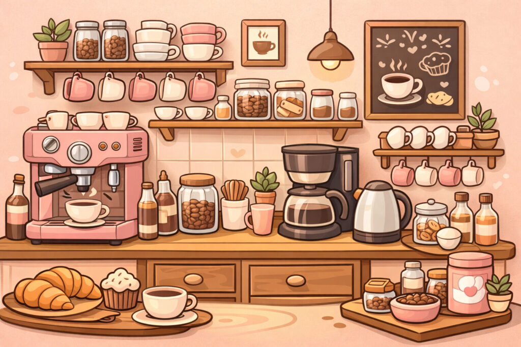 Een stijlvolle koffiehoek in je keuken maken met slimme details
