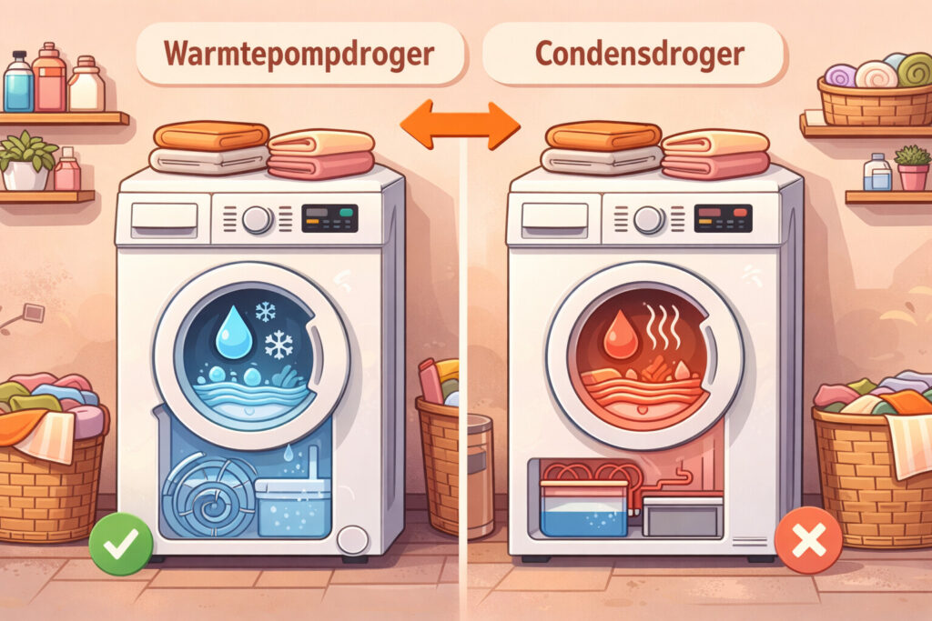 Welke keuze past bij jou: verschil warmtepompdroger en condensdroger uitgelegd