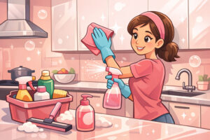 hoogglans keuken schoonmaken, hoogglans